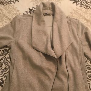 H Halston for QVC Grey Moto Jkt Sz 12